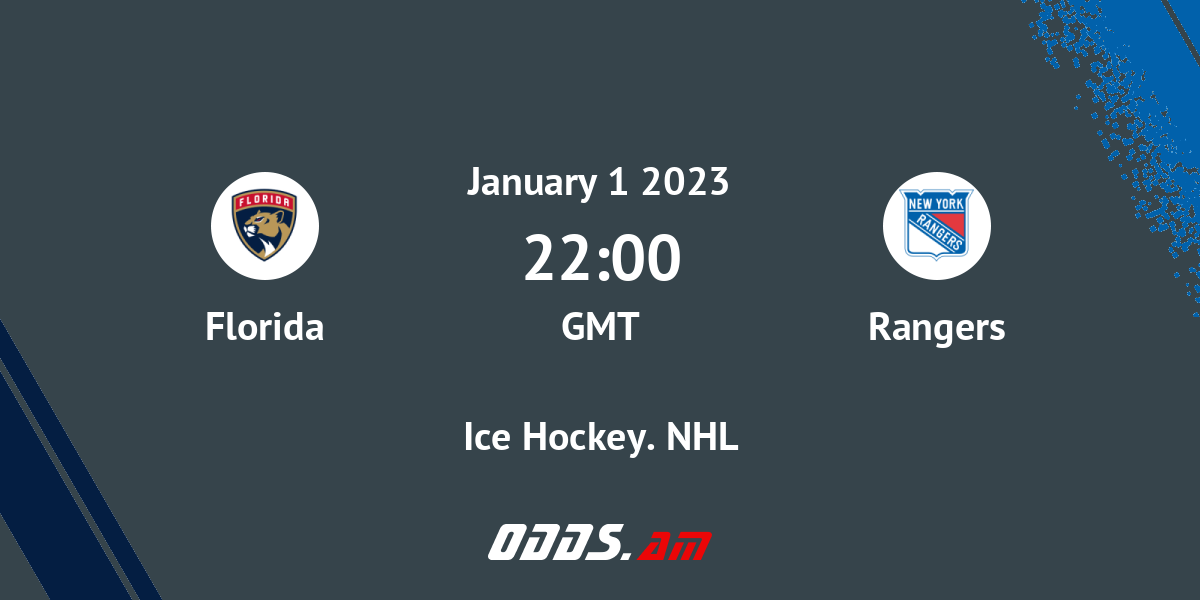 Florida Rangers. Odds Comparison. NHL, Matchday 1, January 1 2023